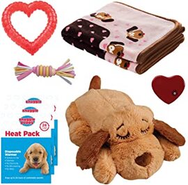 Moropaky Puppy Toy with Heartbeat Dog Training Toy for Separation Anxiety  Calming Behavioral aid, Heartbeat Toy Plush Toys for Dogs Cats Pets Puppy
